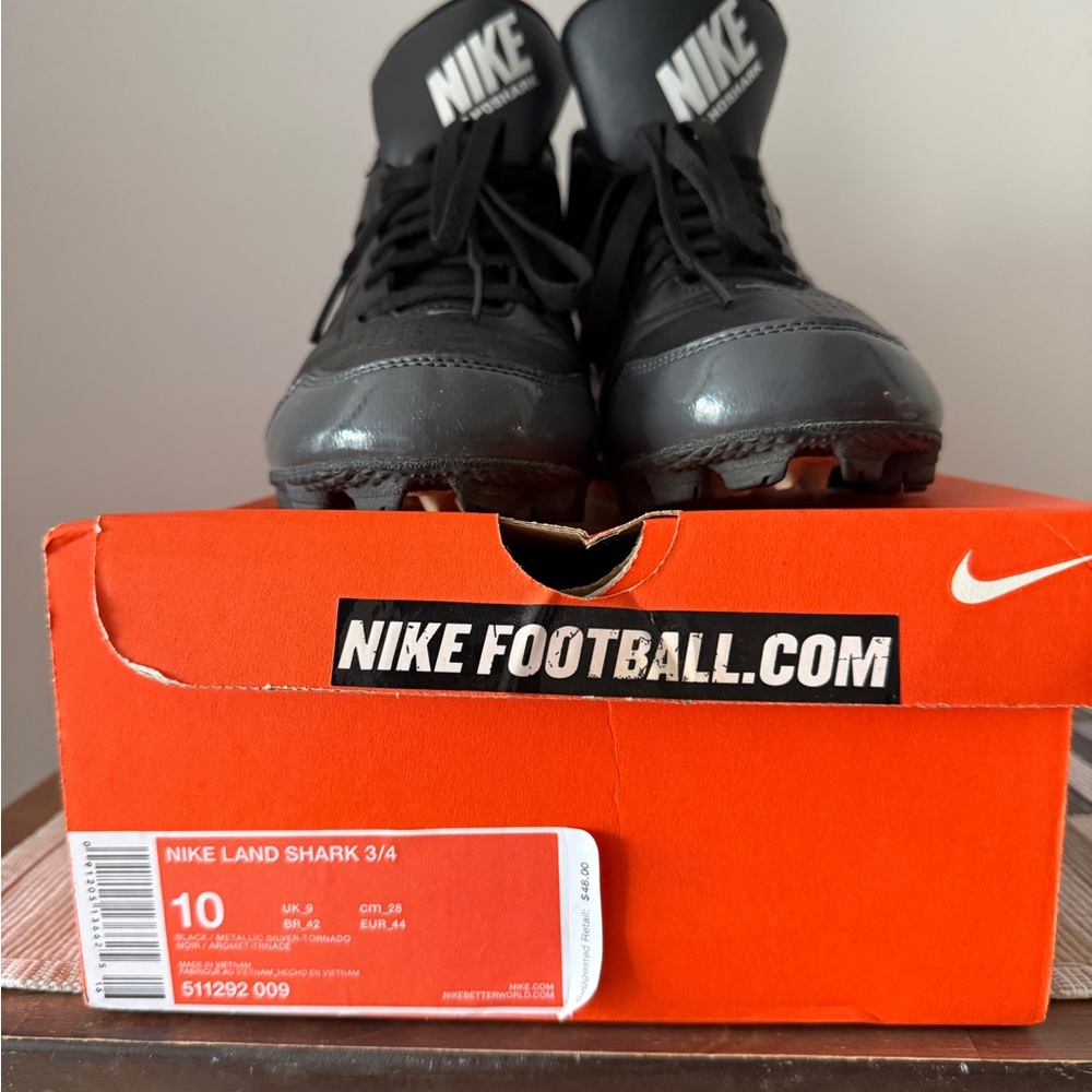 Nike Land Shark 3/4 Cleats in Black and Gray